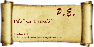 Póka Enikő névjegykártya